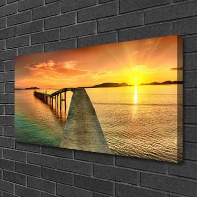 Obraz Canvas Morze Słońce Most Krajobraz