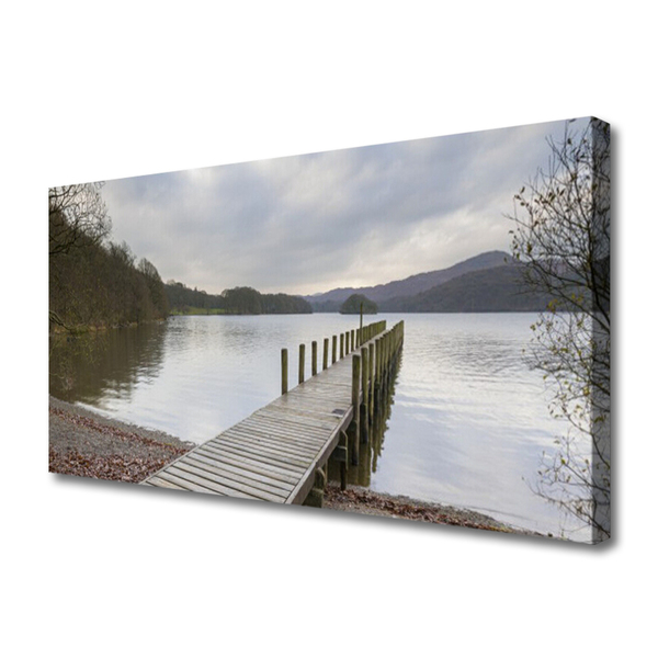Obraz drukowany na płótnie Most nad Cichym Jeziorem