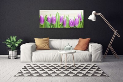 Obraz canvas na ścianę Elegancja Czerwonych Tulipanów