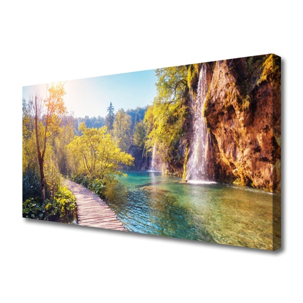 Obraz canvas Spokojna Tafla Jeziora o Zmierzchu