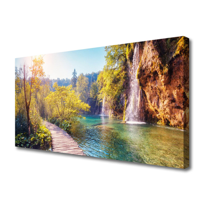 Obraz canvas Spokojna Tafla Jeziora o Zmierzchu