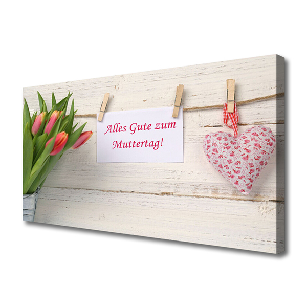 Obraz canvas Artystyczne Serce z Tulipanów