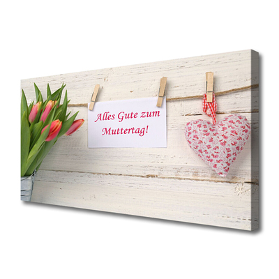 Obraz canvas Artystyczne Serce z Tulipanów