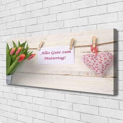 Obraz canvas Artystyczne Serce z Tulipanów