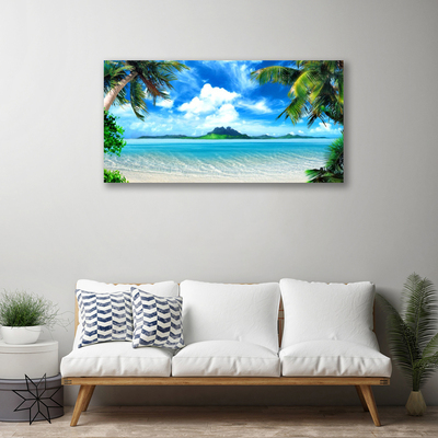 Obraz Canvas Palmy Morze Tropikalna Wyspa
