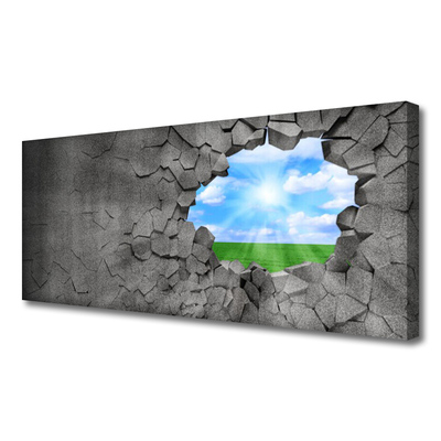 Obraz Canvas Dziura Popękana Ściana
