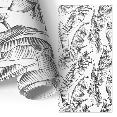 Folia samoprzylepna na meble z motywem liści bananowca