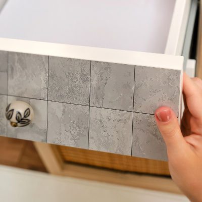 Folia samoprzylepna na meble Szare płytki