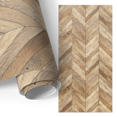 Naklejka na szafki z motywem rustykalnej jodełki