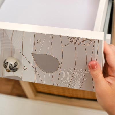 Naklejka na szafki Liściasty pattern