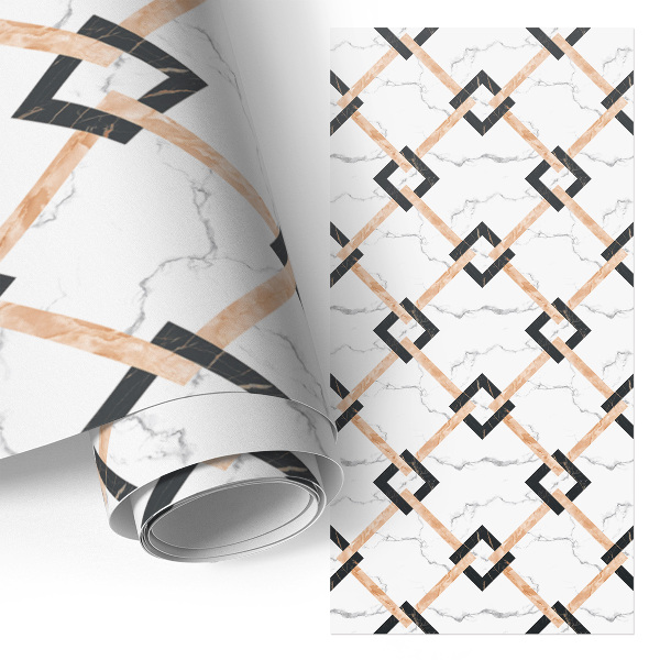 Naklejka na szafki Plecionka na marmurze