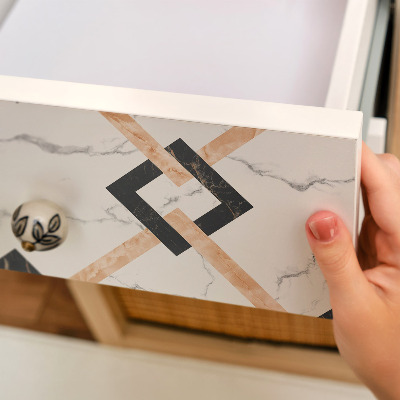 Naklejka na szafki Plecionka na marmurze