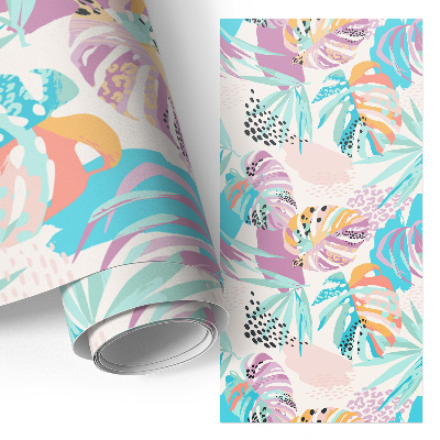 Folia samoprzylepna na meble z motywem kolorowego egzotyku