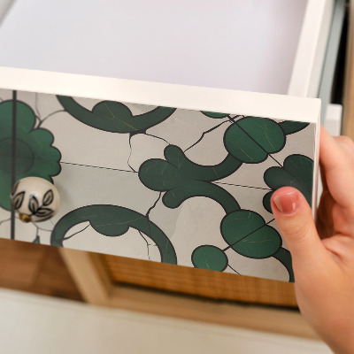 Folia do oklejania mebli Zielone ornamenty