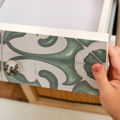 Folia do mebli Zielone ornamenty