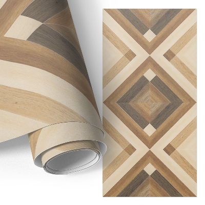 Folia na meble z motywem drewnianej mozaiki