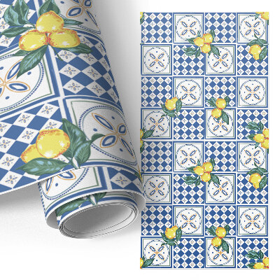 Folia samoprzylepna na meble z motywem w cytrynowe wzory