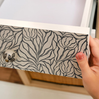 Folia meblowa Liście kompozycja