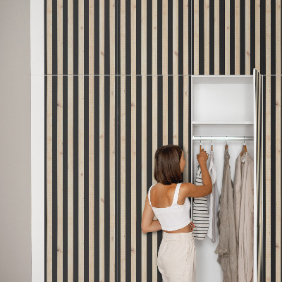 Naklejka na szafki Lamele z drewna