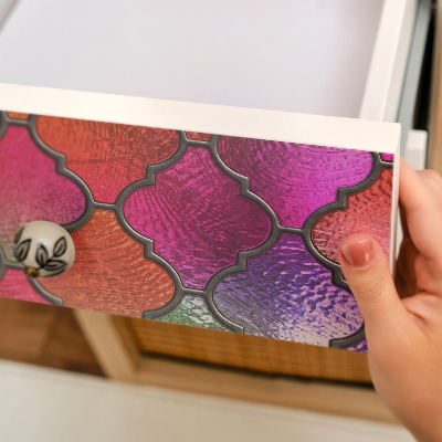 Nalepka na meble Tęczowy witraż