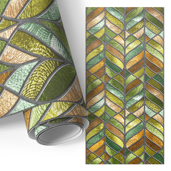 Folia samoprzylepna na meble Witraż liście