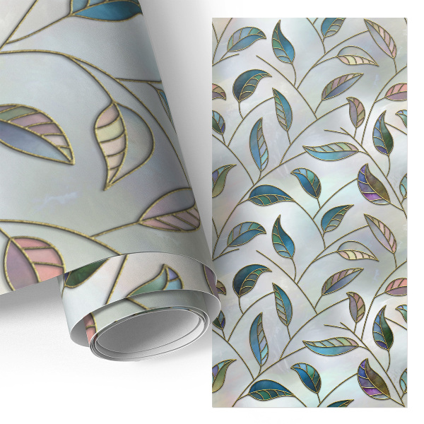 Naklejka na meble Liście witraż