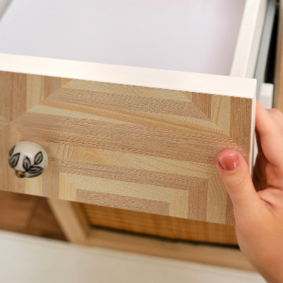 Folia meblowa Drewniana geometria