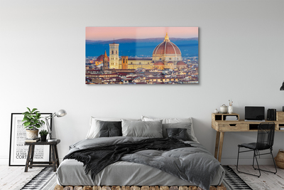 Obraz na szkle Włochy Katedra panorama noc