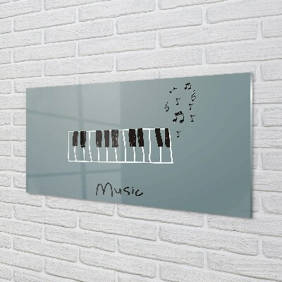 Obraz na szkle Pianino nuty