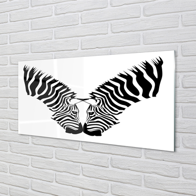 Obraz na szkle Odbicie lustrzane zebra