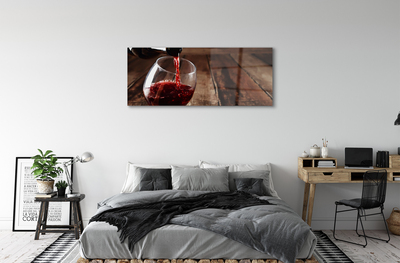 Obraz na szkle Deski wino kieliszek