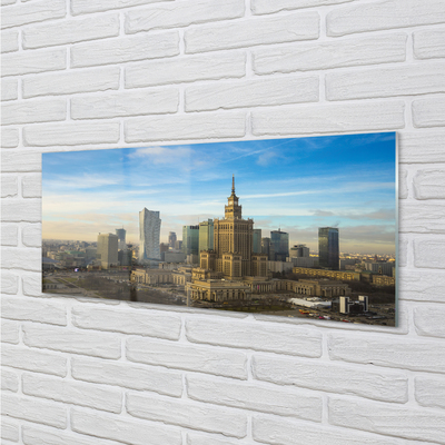 Obraz na szkle Warszawa Panorama wieżowce