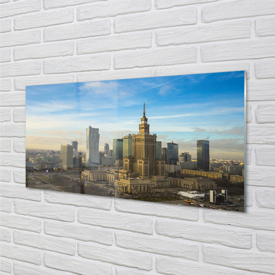 Obraz na szkle Warszawa Panorama wieżowce