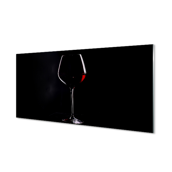 Obraz na szkle Czarne tło kieliszek z winem