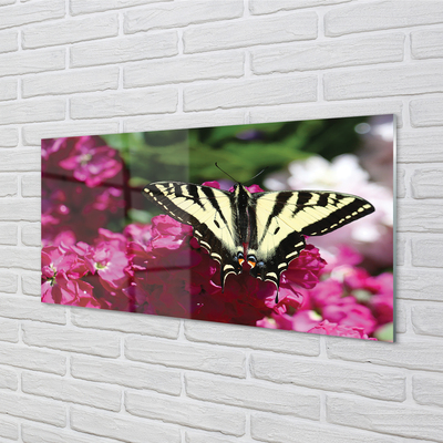 Obraz na szkle Kwiaty motyl