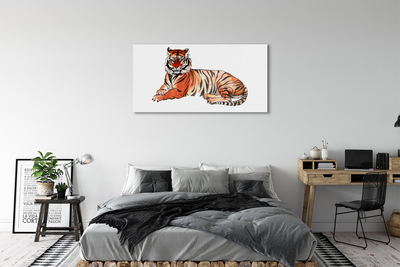 Obraz na szkle Malowany tygrys