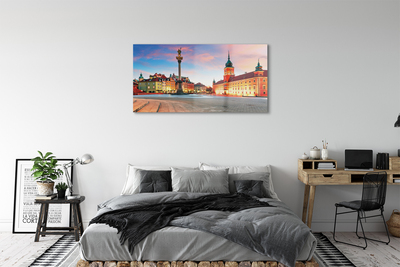 Obraz na szkle Warszawa Wschód słońca stare miasto