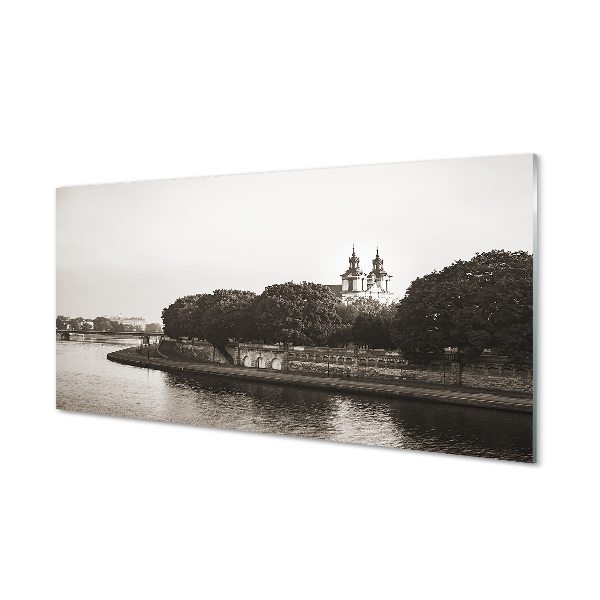 Obraz na szkle Kraków Rzeka most