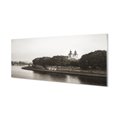 Obraz na szkle Kraków Rzeka most