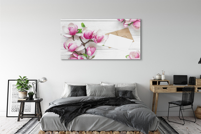 Obraz na szkle Magnolia deski