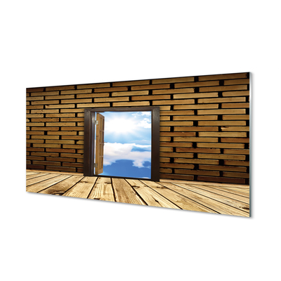 Obraz na szkle Drzwi niebo 3d