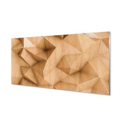 Obraz na szkle Drewno bryły mozaika