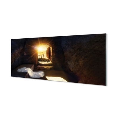 Obraz na szkle Jaskinia krzyże słońce