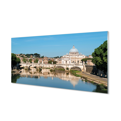 Obraz na szkle Rzym Rzeka mosty