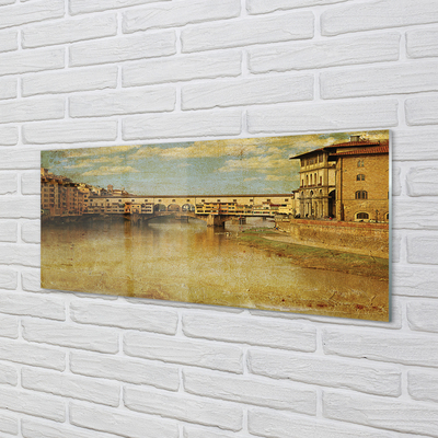 Obraz na szkle Włochy Mosty rzeka budynki