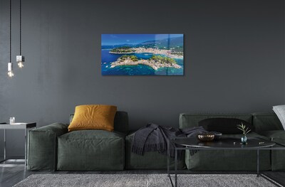 Obraz na szkle Grecja Panorama miasto morze