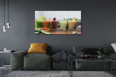 Obraz na szkle Warzywne owocowe koktajle