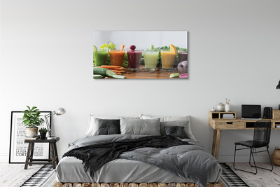 Obraz na szkle Warzywne owocowe koktajle