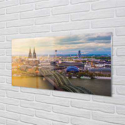 Obraz na szkle Niemcy Rzeka panoramy mosty
