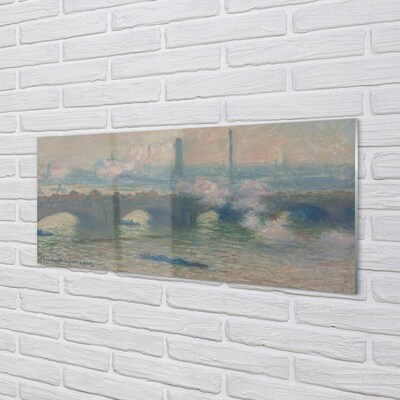 Obraz na szkle Most w Waterloo pochmurny dzień - Claude Monet